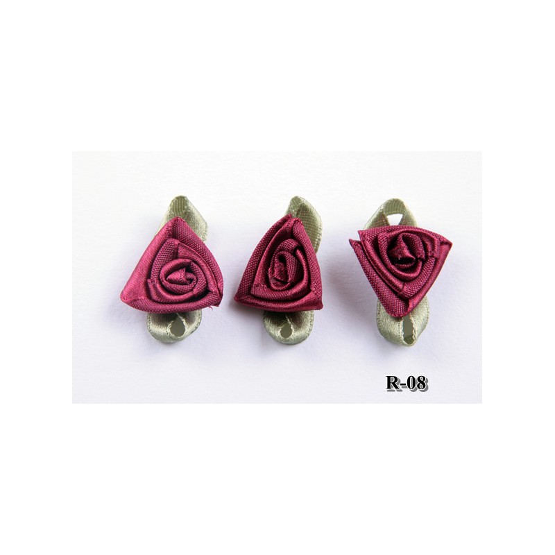 Aplikacje róża trójkąt 2 cm jasny fiolet (50 szt.)