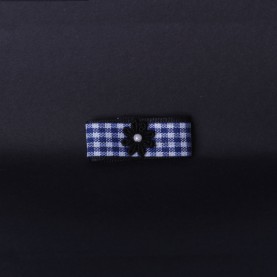 Aplikacje kokardka z kwiatkiem granatowa (20 szt.)