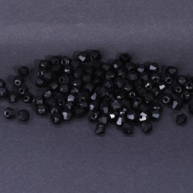 Koraliki bicone ze szkła 4mm czarne 8g