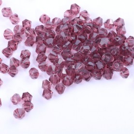 Koraliki bicone ze szkła 4mm fioletowe 8g