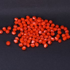 Koraliki bicone ze szkła 4mm pomarańczowe 8g