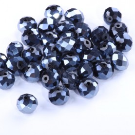Oponki fasetowane ze szkła 12mm granatowe 100g