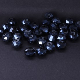 Oponki fasetowane ze szkła 12mm granatowe 100g