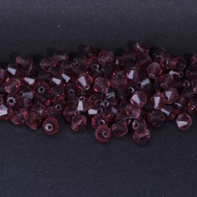 Koraliki bicone ze szkła 4mm fioletowe 8g