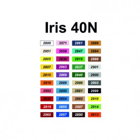 Szafa z nićmi Iris 40n - 40 kolorów x 10 szt.