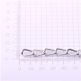 Łańcuch metalowy 8 mm x 5 m srebrny (5 mb)
