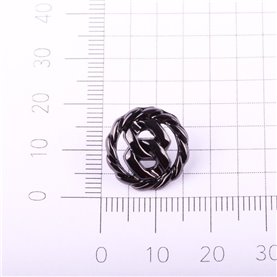 Guzik metalowy ogniwa r. 24 kol. czarny (10 szt.)