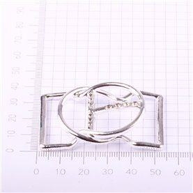 Klamra ozdobna  KL-457 50x32 mm srebrna (1 szt.)