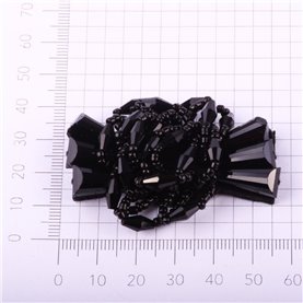 Ozdoba z koralikami czarna 5x3 cm (2 szt.)