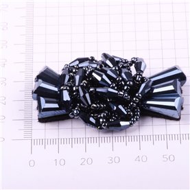 Ozdoba z koralikami granatowa 5x3 cm ( 2szt.)