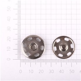 Zatrzaski metalowe 22 mm kol. ciemny nikiel