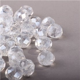 Oponki fasetowane ze szkła 10mm przezroczyste 70g