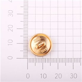 Guzik metalowy 24L złoty z czarnym emblematem 15mm