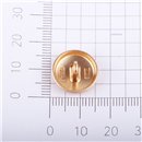 Guzik metalowy 24L złoty z emblematem 15mm