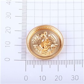 Guzik metalowy 36L złoty z emblematem