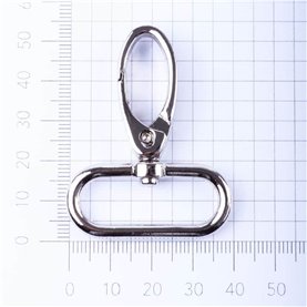 Karabińczyk 50x32 mm srebrny (5 szt.)