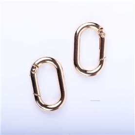 Karabińczyk owalny KLT-019 złoty 25x13 mm