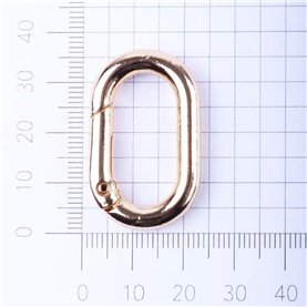 Karabińczyk owalny KLT-019 złoty 25x13 mm