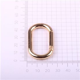 Karabińczyk owalny 34,5x16 mm złoty (5 szt.)