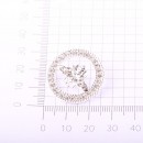 Guzik ozdobny z pszczołą 25 mm srebrny (2 szt.)