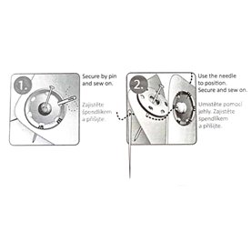 Zatrzaski metalowe 1 (8,5/8 mm) czarne - 144 szt.