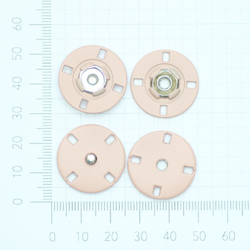 Zatrzaski metalowe 850-A 36 L brudny róż