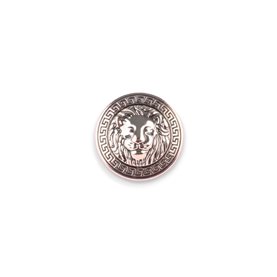 Guzik metalowy z lwem r. 36 kol. złoty (5 szt.)