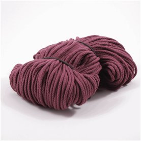 Sznurek bawełniany 4,5 mm bordowy - 100 mb