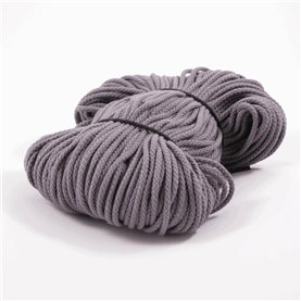 Sznurek bawełniany 4,5 mm popielaty ciemny- 100 mb