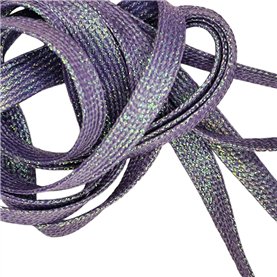 Sznurowadła metaliczne 9 mm/110cm fiolet- 5 par