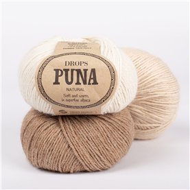 Włóczka Drops Puna Natural 01 off white