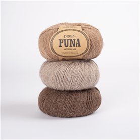 Włóczka Drops Puna Natural Mix 03 brown