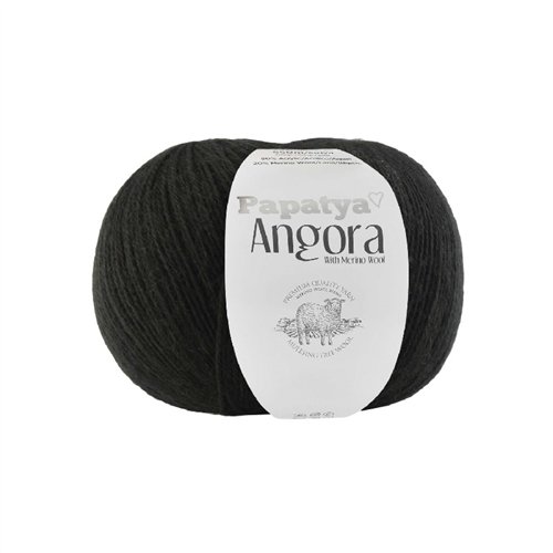 Włóczka Papatya Angora 600g - kol. 2000 Czarny