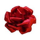 Przypinka broszka kwiat satynowy czerwony fi 18 cm