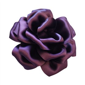 Przypinka broszka kwiat satynowy fioletowy fi 18cm