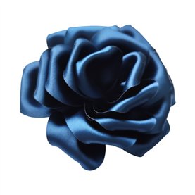 Przypinka broszka kwiat satynowy morski fi 18cm