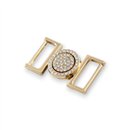 Klamra metalowa z dżetami złota 43mm x 23mm