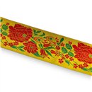 Taśma żakardowa róża 48x110 - 5mb - żółta