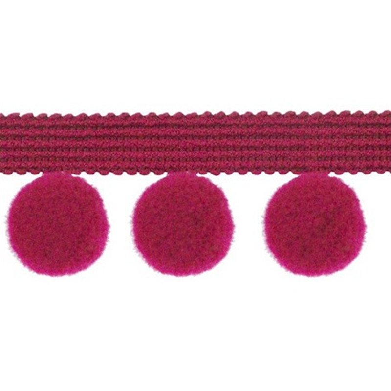 Taśma z pomponami PA-40 kol. 314 magenta (10mb)