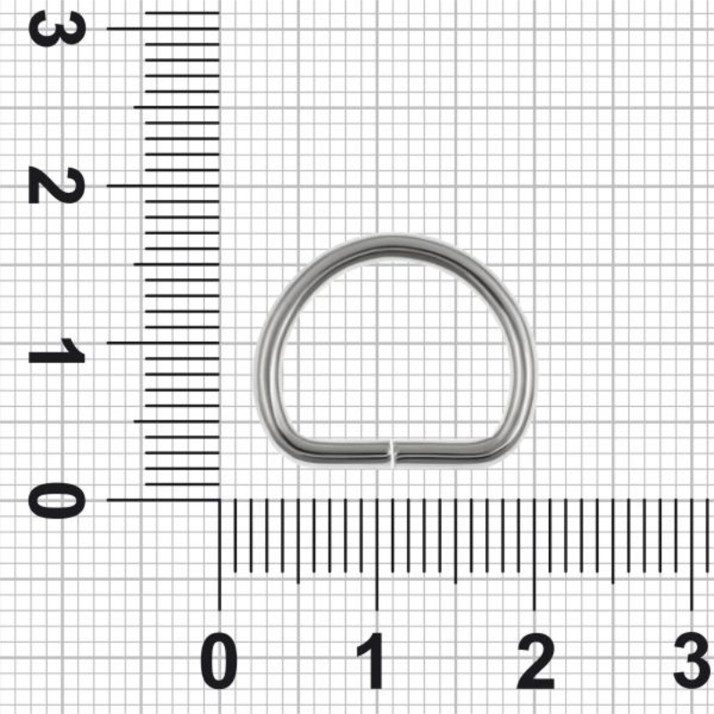 Półkółko srebrne P12/12/2 mm