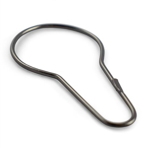 Agrafki ozdobne do firan 80x45 mm ciemny nikiel