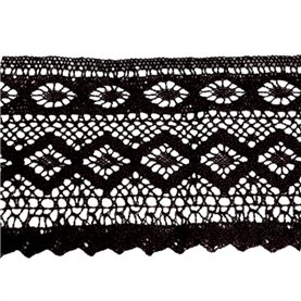 Koronka bawełniana czarna 120-130 mm w.005