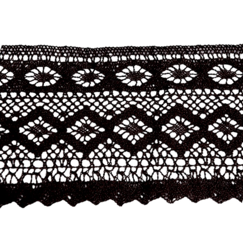 Koronka bawełniana czarna 120-130 mm w.005