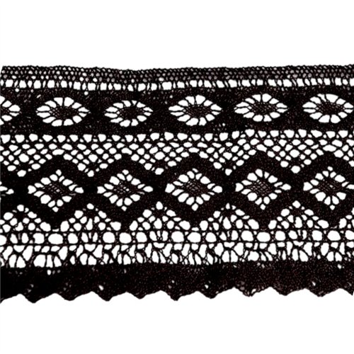 Koronka bawełniana czarna 120-130 mm w.005