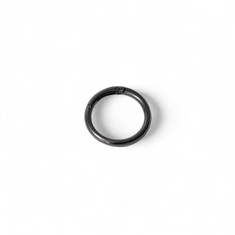 Kółko metalowe karabińczyk 48 mm czarny 2 szt.